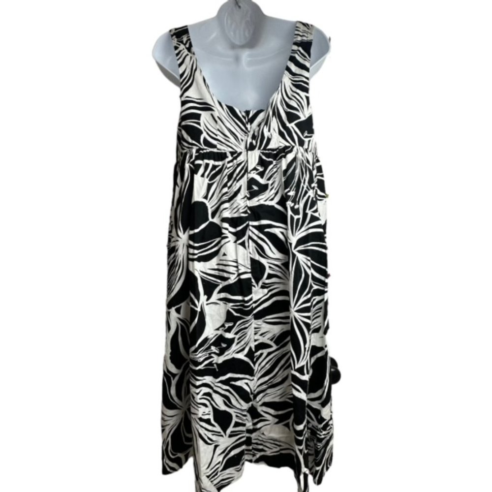 Liz‎ Lange Maternity Black and White Print Dress Small - Picture 4 of 7